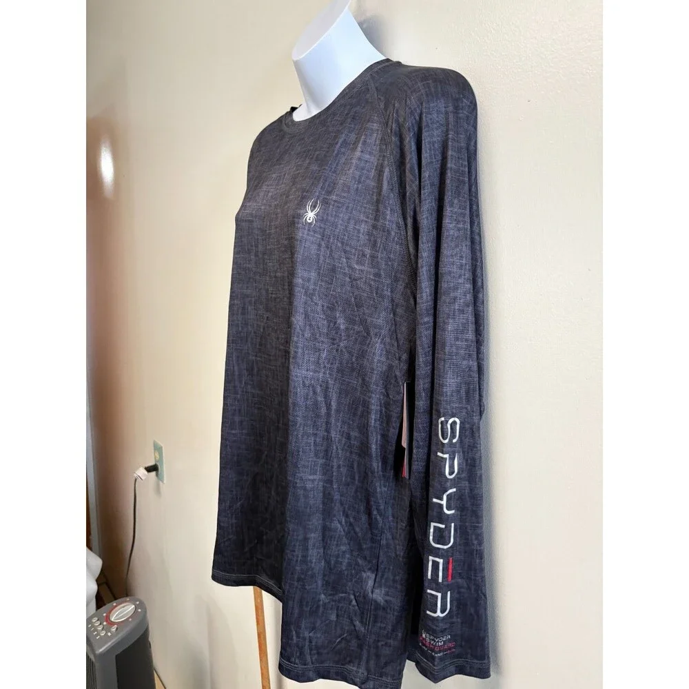 Spyder Men’s Long Sleeve Rash guard Black, Size Large - NWT